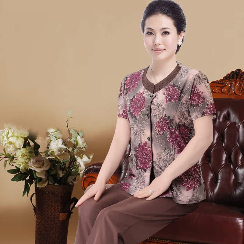 【质检】2013新品中老年套装女装夏装妈妈装短袖大码老年人服饰 【质检】2013新品中老年套装女装夏装妈妈装短袖大码老年人服饰