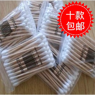 0019 高级卫生棉棒/棉签/化妆棒 木质棒 40只装