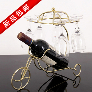  【新品包邮】红酒架 葡萄酒架 仿不锈钢酒架子 红酒杯架双用 镀金