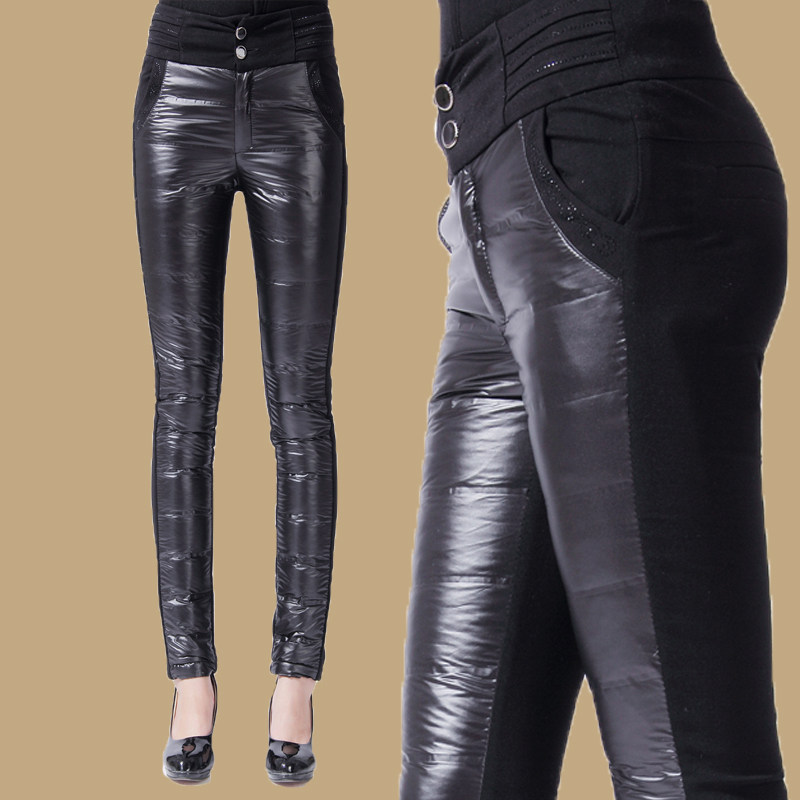 <em>包邮</em> 高腰羽绒<em>打底裤</em>外穿小脚加绒加厚<em>女</em> 反季