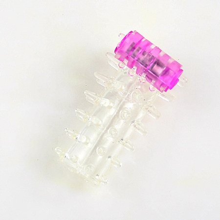 震动水晶刺套(毛毛虫)/成人用品 延时精品 阴茎增大套环