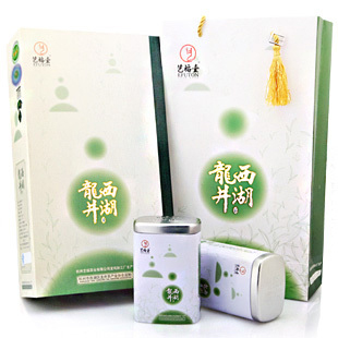  艺福堂茶叶礼盒 新茶 明前一级清香西湖龙井茶素雅礼盒 包邮
