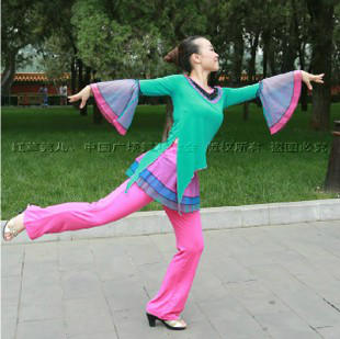 杨艺格格广场舞服装新款红草莞儿套装33702 43702