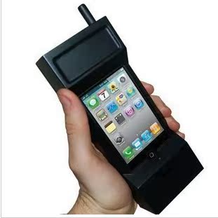 大哥大80年代复古创意听筒手机壳苹果iPhone4 4S保护套保护外壳