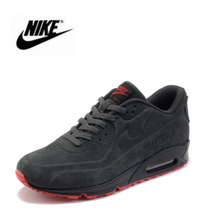  耐克nike男鞋正品女鞋专柜 air max 90反毛皮增高春季男士运动鞋