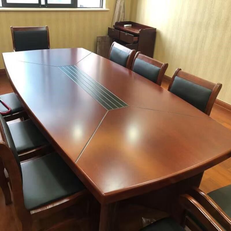 会议桌 实木皮会议台油漆长桌会议室办公桌小型椭圆多人桌椅组合|msdalam kategori Perniagaan/perabot pejabat, perabot pejabat, meja, meja persidangan - dari Buy2taobao.com untuk memberikan perkhidmatan ejen Taobao profesional membeli