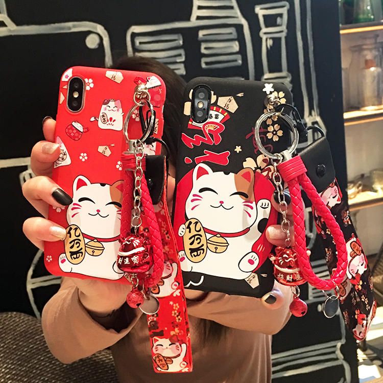 oppo A7X/F9/pro lovely Fortune cat Wrist band Small bell A73/A33/m lovers F7/F5 Mobile phone shellin the 3C Digital Accessories, Cell Phone Accessories , Phone Protection Case/Shell  category - from Buy2taobao.com to provide professional Taobao agent buy service