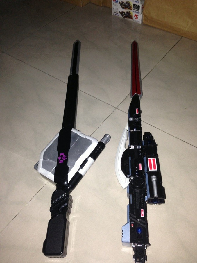 假面骑士decade电王 dx武器 成人加长改装 枪剑 可搭成人腰带shf
