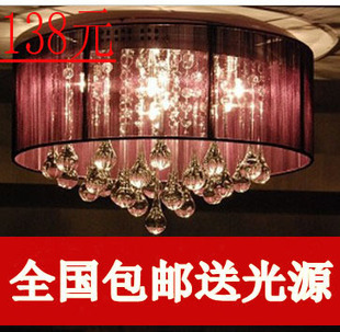  爆款婚庆卧室灯时尚水晶灯温馨洋酒红浪漫卧室灯书房吸顶灯客厅灯