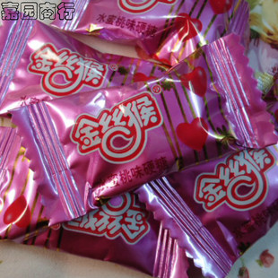  金丝猴水蜜桃味硬糖 散装散称 粉红喜糖水果糖