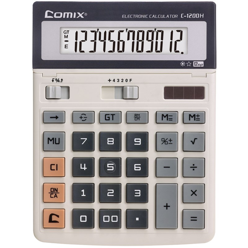 Comix/齐心 C-1200H 大台舒视办公计算器 12位办公用品|ruв категории электронный словарь/электрический бумажных книг/канцелярские принадлежности, калькулятор - от Buy2taobao.com для оказания профессиональной услуги покупки агента Taobao