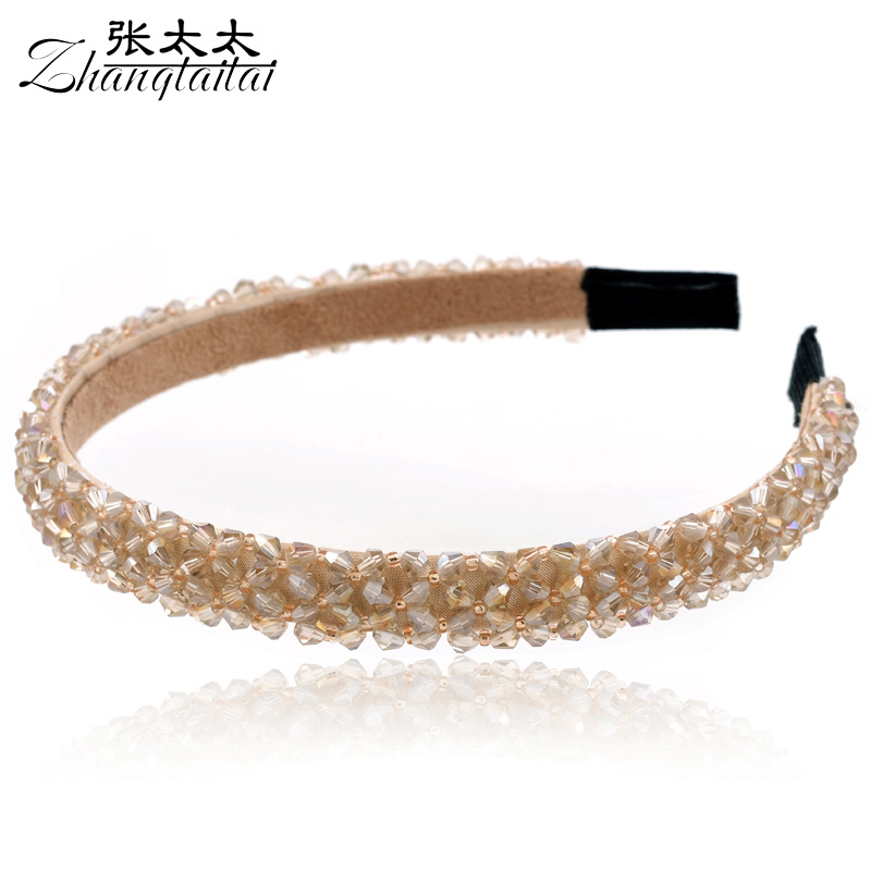 手工水晶气质发箍...