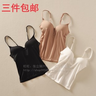  欧美外单VS维*利必备U型有钢圈BRA 带胸垫一体吊带 塑形 打底背心