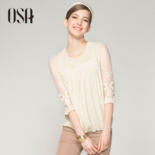 OSA2013新款女装夏装防晒衫夏季上衣娃娃衫衬衣雪纺衬衫女C31031