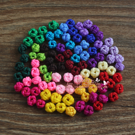 中国结菠萝球 菠萝扣菠萝结 小纽扣结纯色球 D