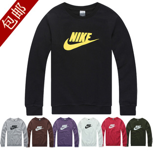 耐克/NIKE秋冬男装加厚加绒套头圆领休闲运动服情侣卫衣 男士上衣