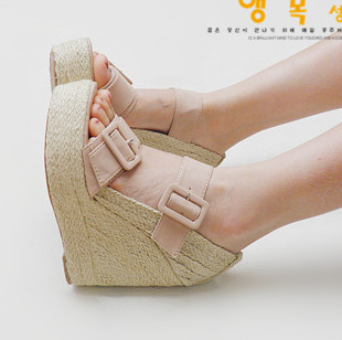  日系蕾丝果冻鞋高跟鞋公主罗马女鞋复古潮牌波西米亚民族风凉鞋子