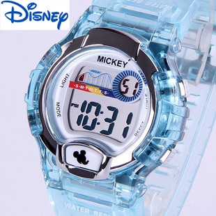  正品迪士尼儿童手表 防水LED迪斯尼 男童米奇时尚男孩 果冻电子表