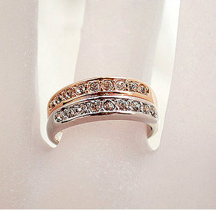  V1026 日韩饰品 韩版潮人情侣 单排小钻戒指尾戒 优雅简约指环