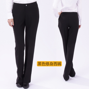 女士黑色修身西裤面试正装时尚职业裤装