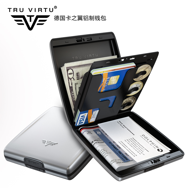 Germany TRUVIRTU Aluminum Card package multi-function Credit Card Box Theft prevention men and women currency classicin the Leather/Lady bags/Men's bag, Card package category - from Buy2taobao.com to provide professional Taobao agent buy service