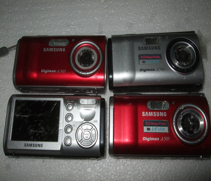 samsung/三星 digimax a503坏机 不开机 屏碎 镜头前玻璃碎50/2个