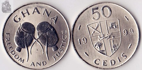 加纳1999年版50塞地硬币 KM#31