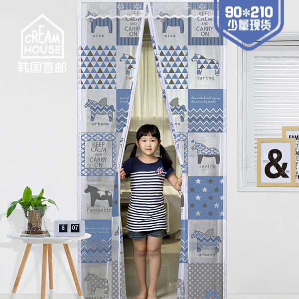 【CreamHouse】韩国代购.蓝色小马夏季静音加密磁性防蚊纱门帘在类目 居家布艺, 窗帘门帘及配件, 门帘中 - 来自Buy2taobao.com提供专业的淘宝代购服务