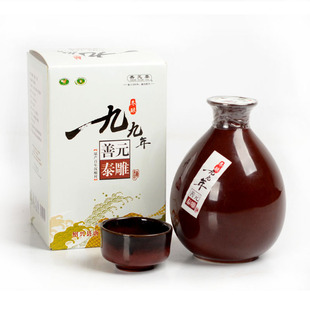  端午黄酒 唐宋善元泰雕 99年冬酿十二年500ml 送酒杯