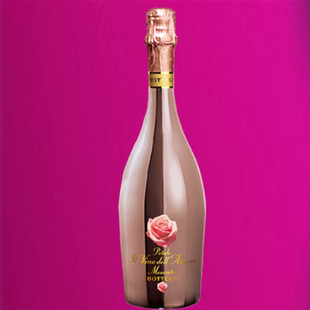  意大利起泡酒 波特嘉佩塔罗爱恋慕斯卡气泡葡萄酒 桃红金瓶 香槟