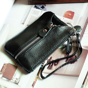  正品秒杀 韩版时尚 休闲真皮钥匙包 男士女士 多功能钥匙包 拉链