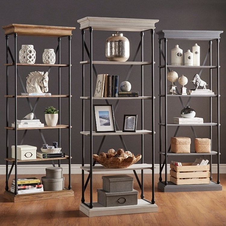 American style Iron art bookshelf Assemble solid wood Storage rack a living room to ground Multi-frame Industrial wind Shelf originality Retroin the Residential furniture , Shelf , Bookshelf category - from Buy2taobao.com to provide professional Taobao agent buy service