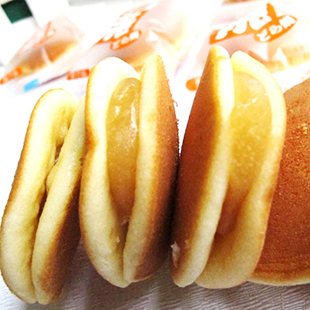  福建特产零食 盼盼铜锣烧 5元10小包 栗子味 哆啦a梦最爱