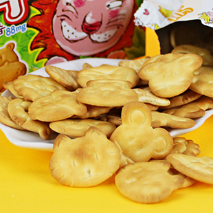  韩国食品进口零食 Crown可拉奥 愉快动物园饼干 60g 小朋友的最爱