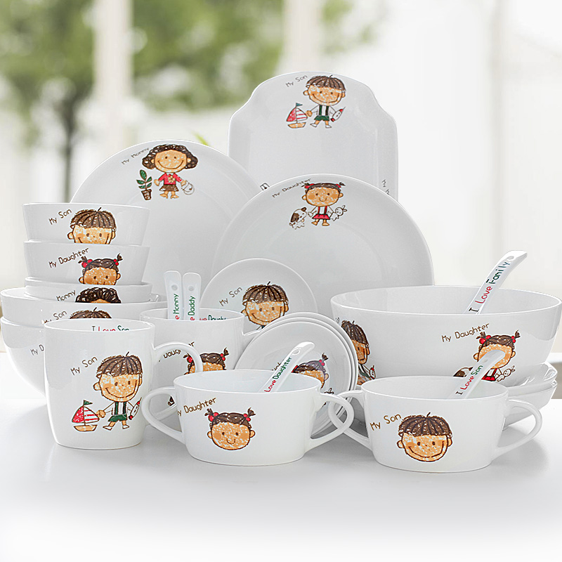 happiness A suit ceramics household Set out Cartoon Dining system parent Sons and daughtersin the Tableware , Tableware , Porcelain tableware suit category - from Buy2taobao.com to provide professional Taobao agent buy service