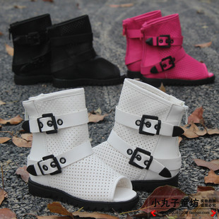  童鞋女儿童凉鞋女童凉鞋凉靴韩版潮时尚搭扣鱼嘴镂空透气特价促销