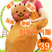 热卖毛绒玩具猫咪抱枕被子两用靠垫空调被娃娃六一节儿童生日礼品