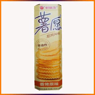  好丽友薯愿薯片香烤原味 非油炸零食 烘焙膨化办公室休闲食品104g