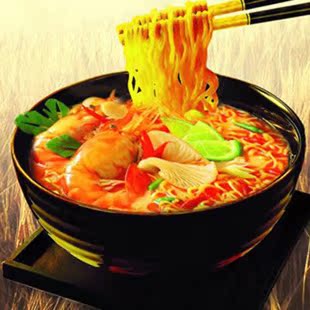  泰国特产方便面食品 进口泡面 养养冬阴功面 快熟面 酸辣虾味汤面