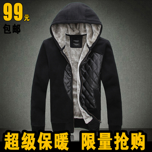  新款男装冬装休闲男士保暖棉袄加厚加绒韩版棉服潮男外套 棉衣 男