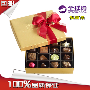  包邮零食比利时进口食品godiva金装情人节巧克力礼盒19粒生日礼品