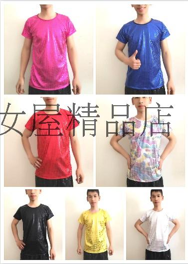 四季穿男女啦啦隊練功服彈力圓領寬松燙金亮片短袖T恤班服演出服在類目 女裝/女士精品, 唐裝/民族服裝/舞臺服裝, 民族服裝/舞臺裝中 - 來自Buy2taobao.com提供專業的淘寶代購服務
