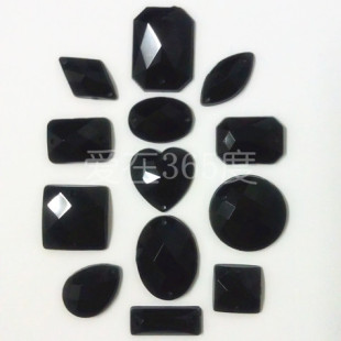 黑色各形状福袋 DIY手工衣服饰配件亮片水钻亚