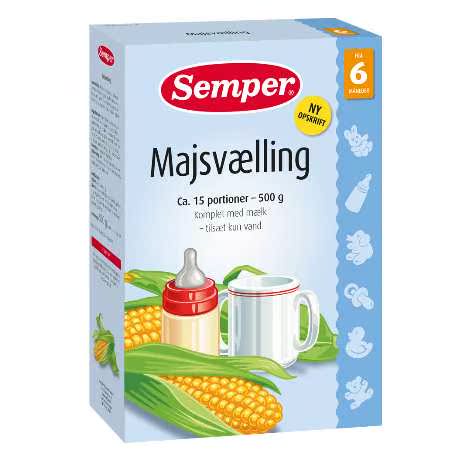 丹麦直邮代购 丹麦森宝Semper 玉米晚安米糊5