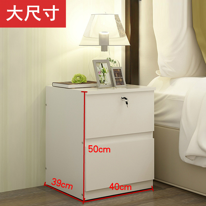 bedside cupboard white Simplicity modern Storage cabinet Lock Economic type simple and easy cabinet Assemble Bedroom bed Side cabinetin the Residential furniture , Cabinet , Bedside cabinet category - from Buy2taobao.com to provide professional Taobao agent buy service