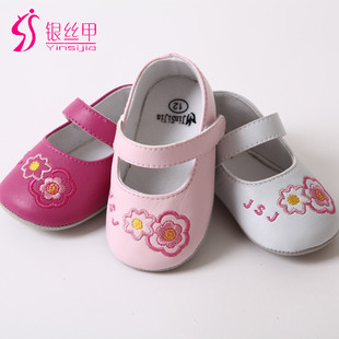  金丝甲品牌婴儿童鞋女宝宝春夏季软底绣花防滑学步鞋皮鞋凉鞋特价