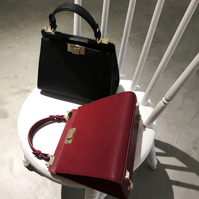 ALOHA STUDIO 露合制衣 复古通勤2WAY牛皮包手提包斜跨女包