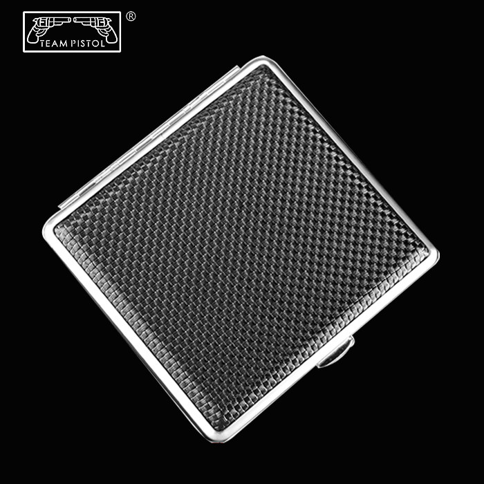 Twin gun cigarette case 20 sticks thin cigarette case men's creative automatic tobacco smoking cigarette case box 300B