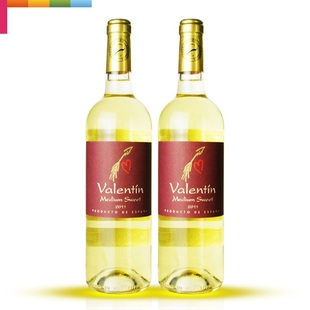  两瓶组合 半甜白葡萄酒 法定产区级 正品 西班牙进口红酒 红酒