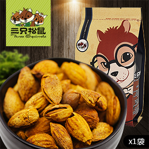  【三只松鼠_壳杏仁】零食坚果新疆特产薄壳巴旦木杏仁235g